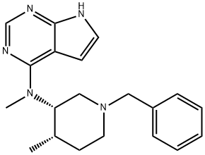 N-((3S,4S)-1-benzyl-4-Methylpiperidin-3-yl)-N-Methyl-7H-pyrrolo[2,3-d]pyriMidin-4-aMine Structure