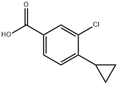 3-Chloro-4-cyclopropylbenzoic acid,1252898-93-3,结构式
