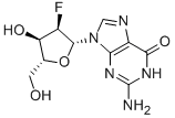 2'-Deoxy-2'-fluoro-D-guanosine Struktur