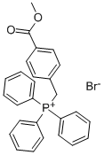 (4-メトキシカルボニルベンジル)トリフェニルホスホニウムブロミド 化学構造式