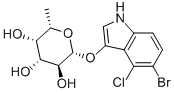 4-クロロ-5-ブロモ-1H-インドール-3-イルβ-L-フコピラノシド 化学構造式