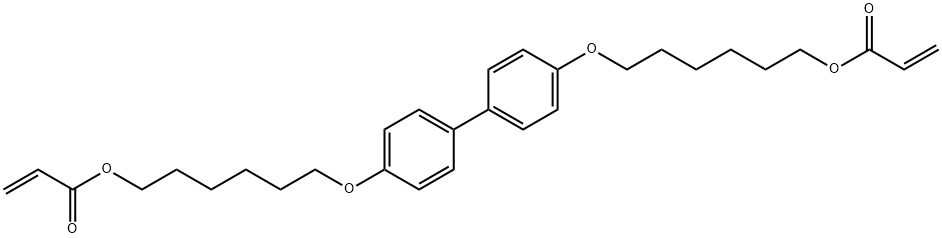 4,4'-联苯二基二(氧基-6,1-己烷二基)二丙烯酸酯,125337-31-7,结构式