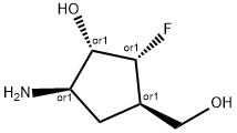 Cyclopentanemethanol, 4-amino-2-fluoro-3-hydroxy-, (1alpha,2beta,3beta,4alpha)- (9CI) 结构式