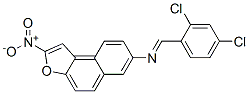 N-((2,4-Dichlorophenyl)methylene)-2-nitronaphtho(2,1-b)furan-7-amine Structure