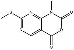 1-methyl-7-(methylthio)-1H-pyrimido[4,5-d][1,3]oxazine-2,4-dione 结构式