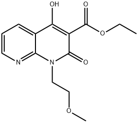 ethyl 4-hydroxy-1-(2-methoxyethyl)-2-oxo-1,2-dihydro-1,8-naphthyridine-3-carboxylate Structure