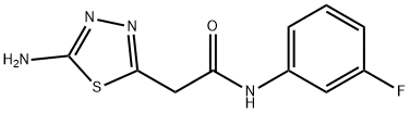 5-AMino-N-(3-fluorophenyl)-1,3,4-thiadiazole-2-acetaMide 结构式