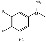 (R)-1-(4-氯-3-氟苯基)乙-1-胺盐酸盐, 1253790-80-5, 结构式