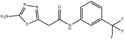 5-AMino-N-[3-(trifluoroMethyl)phenyl]-1,3,4-thiadiazole-2-acetaMide 结构式