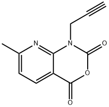 7-methyl-1-(prop-2-ynyl)-1H-pyrido[2,3-d][1,3]oxazine-2,4-dione Struktur