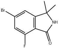 5-bromo-7-fluoro-3,3-dimethylisoindolin-1-one,1253792-10-7,结构式