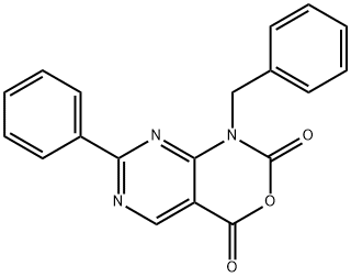 1-benzyl-7-phenyl-1H-pyrimido[4,5-d][1,3]oxazine-2,4-dione 结构式