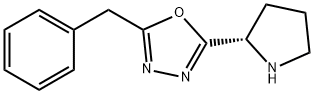 (S)-2-ベンジル-5-(ピロリジン-2-イル)-1,3,4-オキサジアゾール 化学構造式