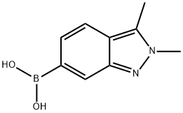 (2,3-二甲基-2H-吲唑-6-基)硼酸,1253912-00-3,结构式