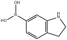インドリン-6-イルボロン酸 化学構造式
