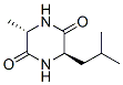 2,5-Piperazinedione,3-methyl-6-(2-methylpropyl)-,trans-(9CI) Struktur