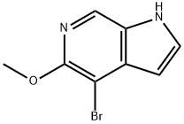 4-溴-5-甲氧基-1H-吡咯并[2,3-C]吡啶 结构式