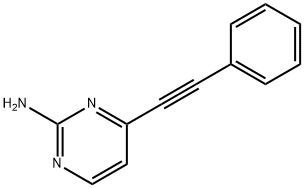 2-PyriMidinaMine, 4-(2-phenylethynyl)- 结构式