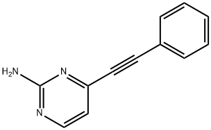 2-PyriMidinaMine, 4-(2-phenylethynyl)- Structure