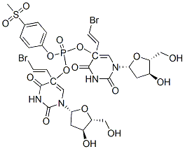 4-(methylsulfonyl)phenyl bis(5-(2-bromovinyl)-2'-deoxyuridin-5-yl)phosphate|