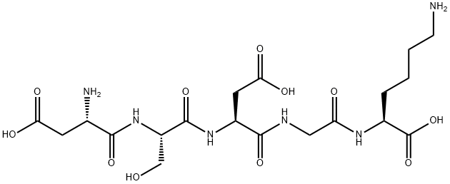 aspartyl-seryl-aspartyl-glycyl-lysine Structure