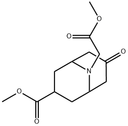 Methyl 3-(methoxycarbonyl)-7-oxo-9-azabicyclo[3.3.1]nonane-9-acetate Structure