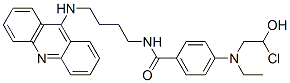 N-[4-(acridin-9-ylamino)butyl]-4-(2-chloroethyl-(2-hydroxyethyl)amino) benzamide Structure