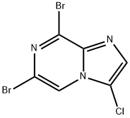 3-クロロ-6,8-ジブロモイミダゾ[1,2-A]ピラジン 化学構造式