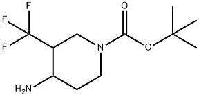 tert-butyl 4-aMino-3-(trifluoroMethyl)piperidine-1-carboxylate(isoMer 2) Structure