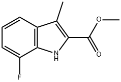 7-氟-3-甲基-1H-吲哚-2-甲酸甲酯,1255147-47-7,结构式