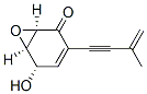 (4S,5R,6R)-2-(3-Methyl-3-butene-1-ynyl)-4-hydroxy-5,6-epoxy-2-cyclohexene-1-one,125555-67-1,结构式