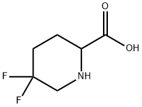 5,5-二氟哌啶-2-羧酸, 1255663-89-8, 结构式