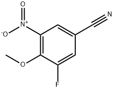 3-氟-4-甲氧基-5-硝基苯甲腈 结构式