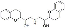 alpha,alpha'-(iminobis(methylene))bis(3,4-dihydro-2H-1-benzopyran-2-methanol) 化学構造式