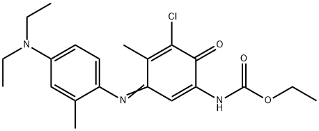 ethyl N-(5-chloro-3-(4-(diethylamino)-2-methylphenylimino)-4-methyl-6-oxo-1,4-cyclohexadienyl)carbamate|