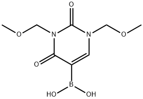 1,3-BIS(METHOXYMETHYL)-2,4-DIOXO-1,2,3,4-TETRAHYDROPYRIMIDINE-5-BORONIC ACID,1256346-16-3,结构式