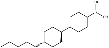 TRANS-(4-ペンチルシクロヘキシル)シクロヘキス-1-エニルボロン酸 化学構造式