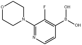 3-フルオロ-2-モルホリノピリジン-4-ボロン酸 化学構造式