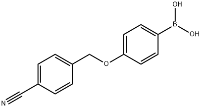 4-(4-CyanophenylMethoxy)phenylboronic acid, 1256355-70-0, 结构式