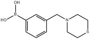 3-(ThioMorpholin-4-ylMethyl)phenylboronic acid 化学構造式
