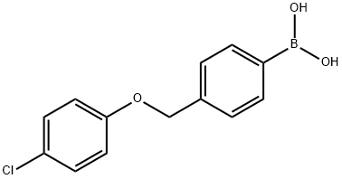 4-(4-氯苯氧基甲基)苯硼酸,1256358-72-1,结构式