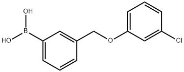 3-(3-chlorophenoxymethyl)phenylboronic acid, 1256358-73-2, 结构式