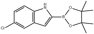 5-Chloroindole-2-boronic acid pinacol ester Structure