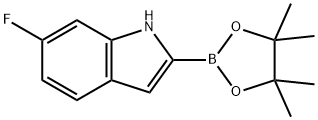 6-氟吲哚-2-硼酸频哪醇酯 结构式