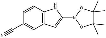 5-Cyanoindole-2-boronic acid, pinacol ester Structure