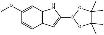 6-METHOXYINDOLE-2-BORONIC ACID, PINACOL ESTER, 1256359-95-1, 结构式