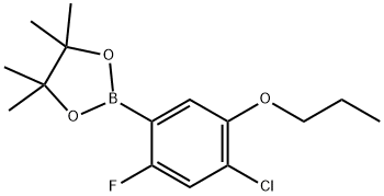4-Chloro-2-fluoro-5-propoxyphenylboronic acid, pinacol ester Structure
