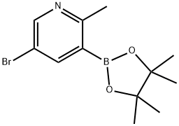 5-溴-2-甲基吡啶-3-硼酸频哪醇酯,1256360-43-6,结构式