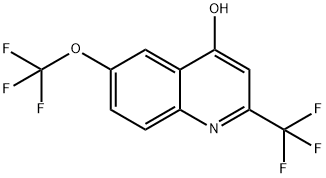 4-HYDROXY-6-(TRIFLUOROMETHOXY)-2-(TRIFLUOROMETHYL)QUINOLINE Struktur