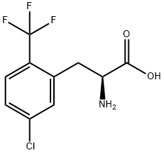 2-氨基-3-(5-氯-2-(三氟甲基)苯基)丙酸 结构式